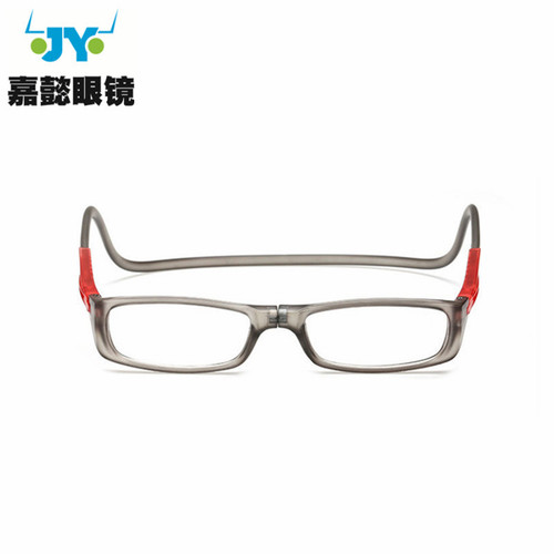 New product innovation hanging neck reading glasses clear resin sheet magnet adsorption colorful plastic frame reading glasses wholesale