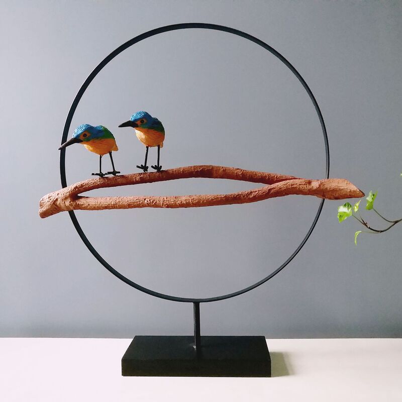 Wholesale Creative Metal Crafts Expected Kingfisher New Chinese Style Iron Art Entrance Living Room Hotel Home Decoration Wholesale Creative Metal Crafts Expected Kingfisher New Chinese Style Iron Art Entrance Living Room Hotel Home Decoration