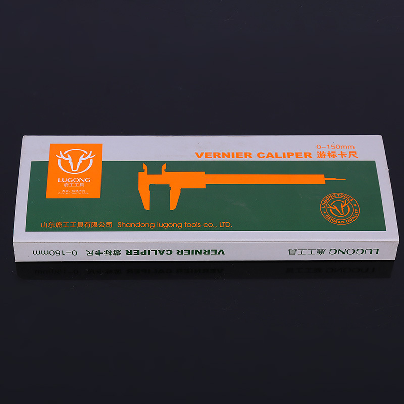 游标卡尺 锌合金0-150mm 鹿工工具工程测量深度游标卡尺
