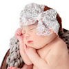 Hairgrip for new born with bow, children's elastic headband, European style, wholesale