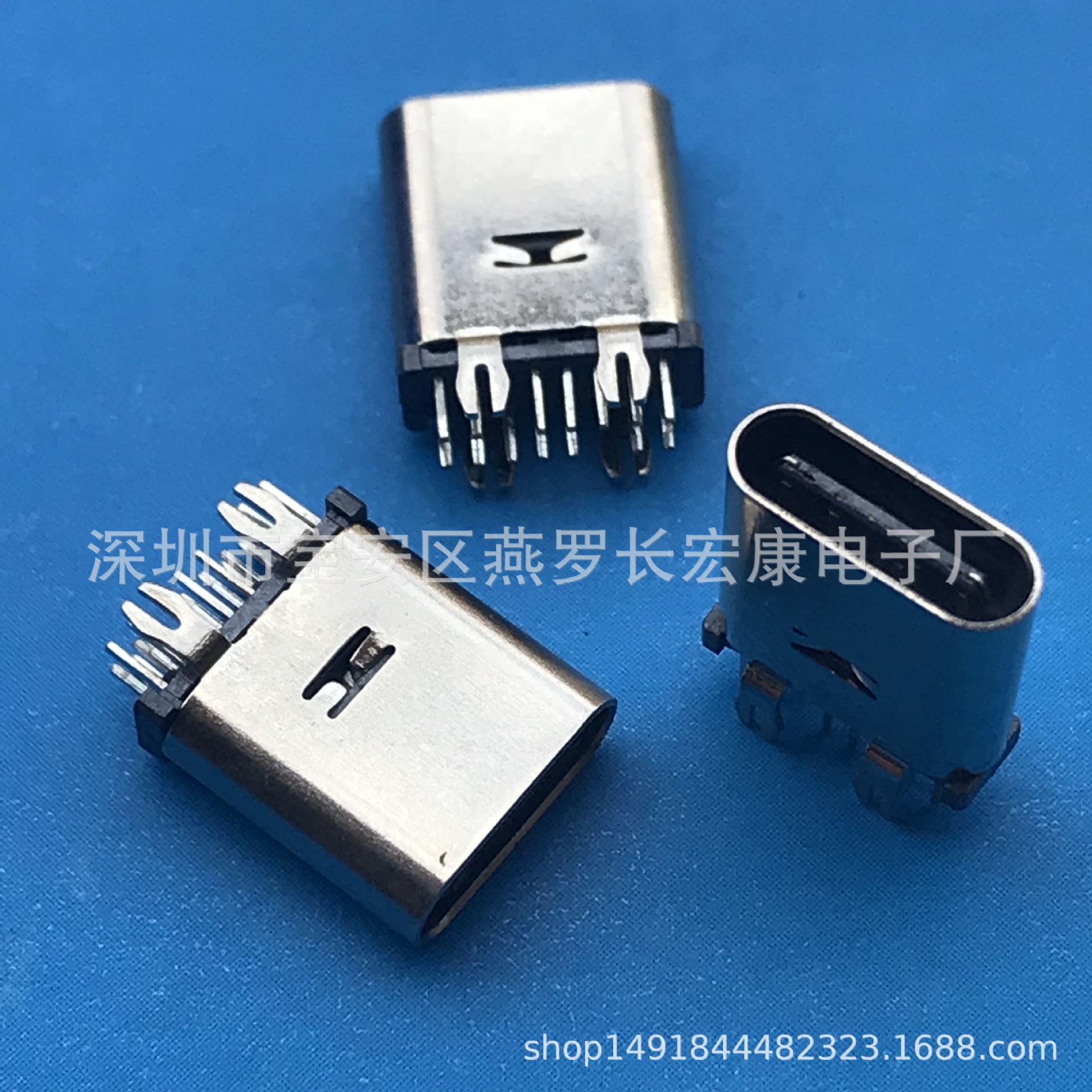 USB 3.1 TYPE-C直立式插板母座 14P-立式180°直插 正反插座typec-阿里巴巴