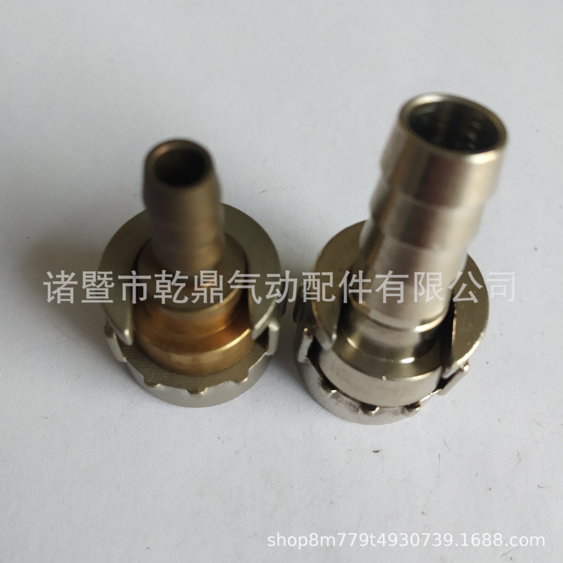 高品质黄铜连接器 开口油壬加螺帽 气动铜配件管子活接批发定做