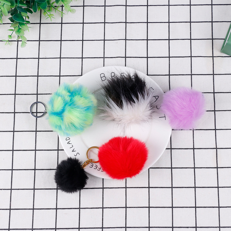 规格定购人造毛兔狐毛毛球 毛毛球玩具 3cm6cm狐狸毛毛球