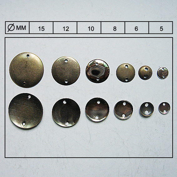 现货供应圆形双孔铜片 圆形冲压铜片 批发双孔凹形铜片