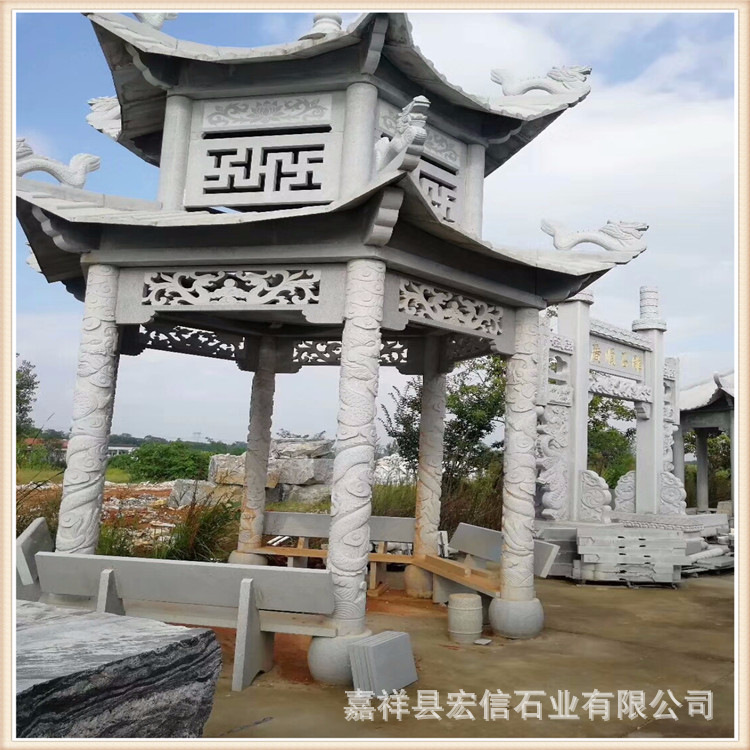 石雕凉亭