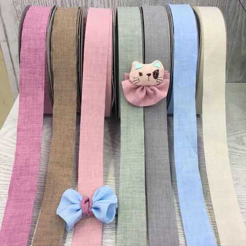 Polyester cotton and linen ribbons, handmade diy hair accessories, clothing, hats, bouquets, material packaging, matte denim webbing