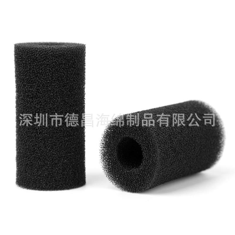 海绵柱高密度聚酯海绵柱子圆柱型高垂直管子黑白色实心海绵柱子