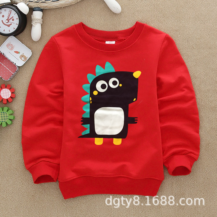 休閑秋裝男童女童套頭衛衣批發2019年童裝可愛卡通印花毛圈衛衣