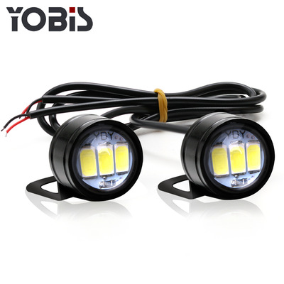 优彼斯鹰眼灯鬼火彩灯改装灯 踏板led镜子灯车头照流氓灯后视镜灯