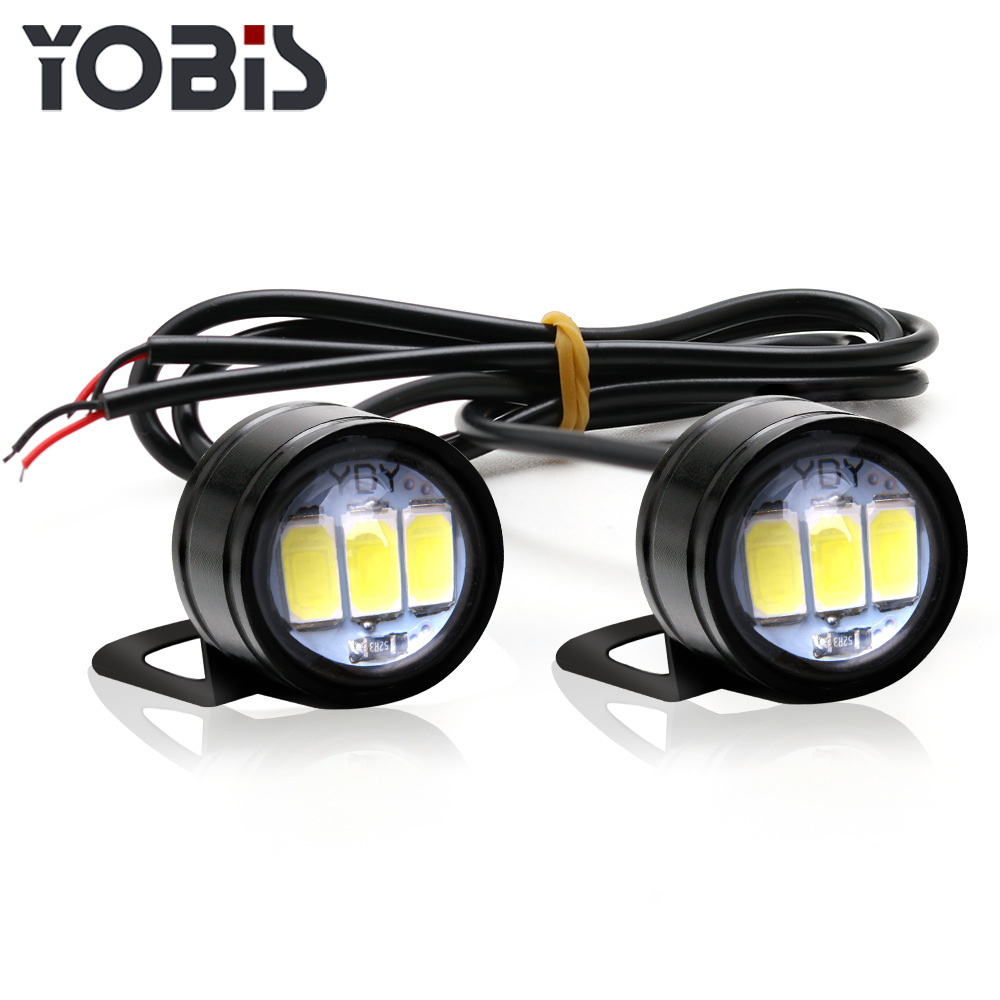 优彼斯鹰眼灯鬼火彩灯改装灯 踏板led镜子灯车头照流氓灯后视镜灯