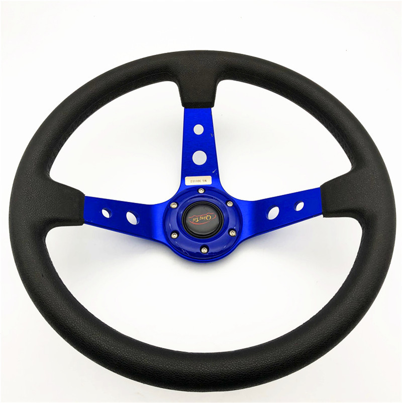 厂家直销汽车改装通用 电镀凹架 可选色 方向盘 赛车方向盘批发详情图5