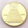 Pyramid, coins, badge, custom made