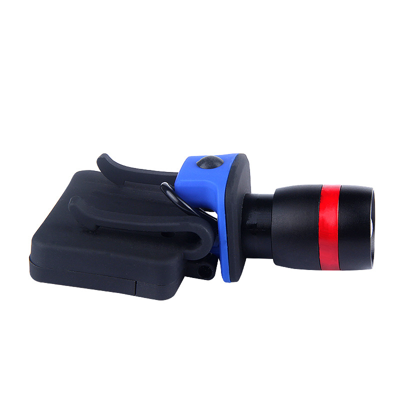 户外新款调焦夹帽灯强光远射钓鱼led露营打猎自行车帽夹灯帽子灯