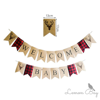 Woodcutter series Welcome baby party decorate Background wall arrangement Amazon AliExpress Source of goods