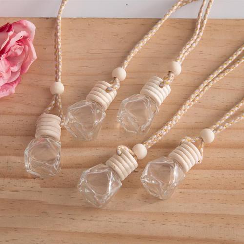Car Perfume Bottle Pendant Diamond Bottle Glass Empty Bottle Perfume Bottle Factory Direct Sales Car Colorful Perfume Bottle Hot Selling