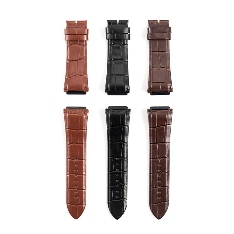 Прямые поставки с фабрики 27 мм ремешок с резиновой головкой, мужские и женские аксессуары для часов, кожаный ремешок, сменный ремешок для часов