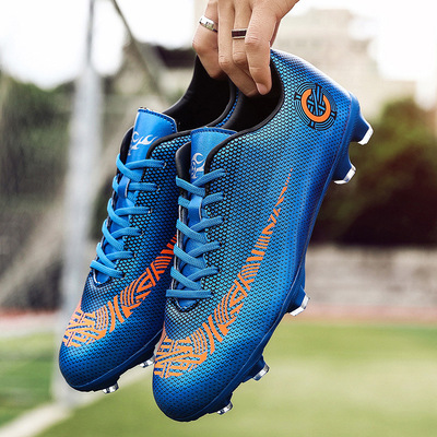 C Luo CR7 Assassin Soccer shoes men and women Broken nails children Boy non-slip Spike student Man-made Meadow Training shoes