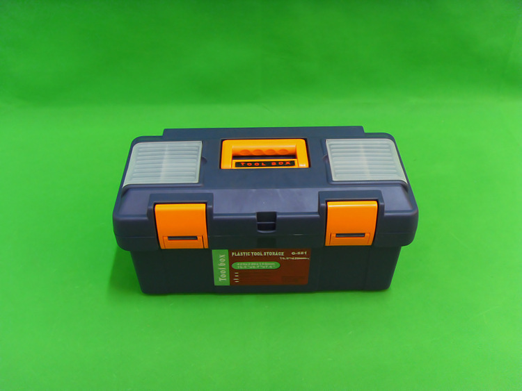 厂家直销加强配件箱G581 五金整理工具箱16.5寸塑料箱工程维修箱