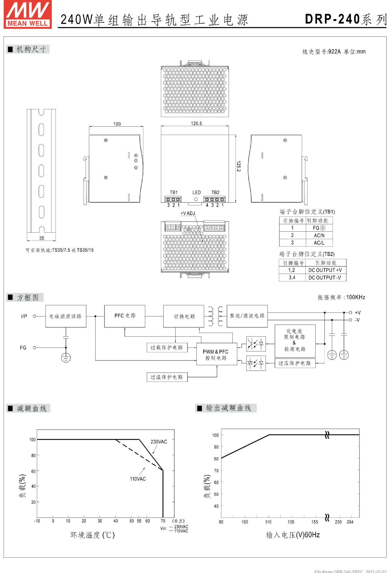 台湾明纬电源DRP-240-24单路输出240W 导轨式24V 10A明纬开关电源-阿里巴巴