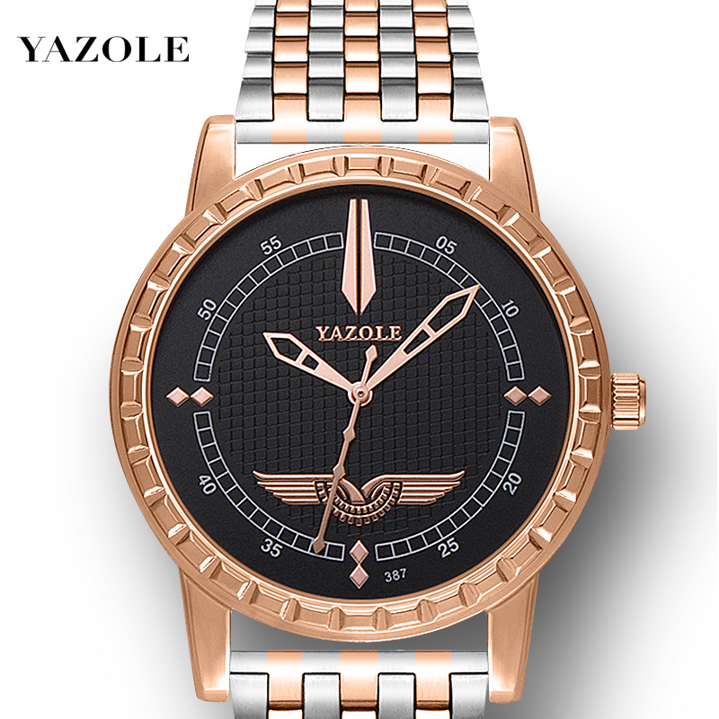 Yazole387 Quartz Watch Large Dial Watch Brand European And American Watch Watch Business Men's Gold Watch