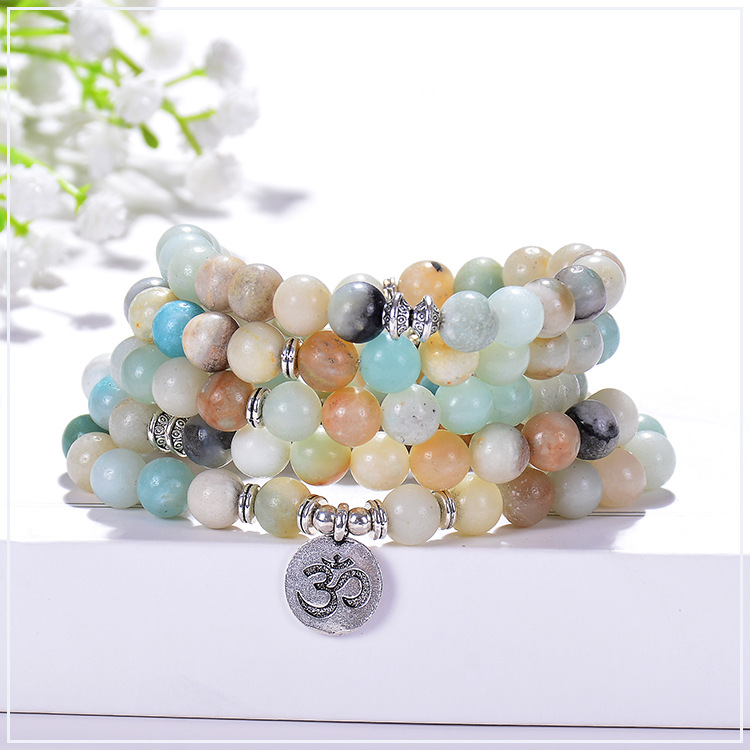 103g Weight Alloy Pendant Material Bracelets Classification Natural Stone Chain Material 1 Piece Quantity Anniversary Occasion Alloy, natural stone Material Round Pattern Unisex Gender Beaded Design Ethnic Style Style Ethnic Style Round Alloy Natural Stone Bracelets In Bulk
