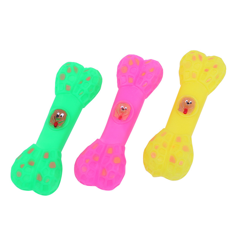 Fábrica al por mayor juguete para mascotas flor hueso resistente a mordeduras sonido molar vinilo juguete peluche Golden Retriever perro juguete