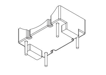 2+2PIN 20*12底坐 YC-B-043 磁环底坐、电感线圈底坐