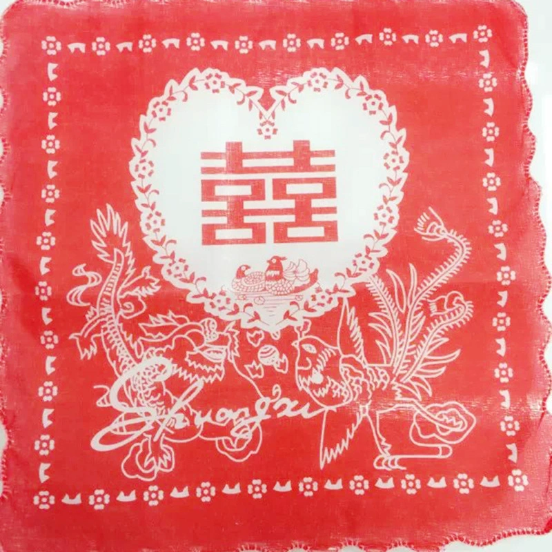[棉质喜帕 婚庆用品棉质喜帕 厂家直销酒席喜宴结婚庆批发]