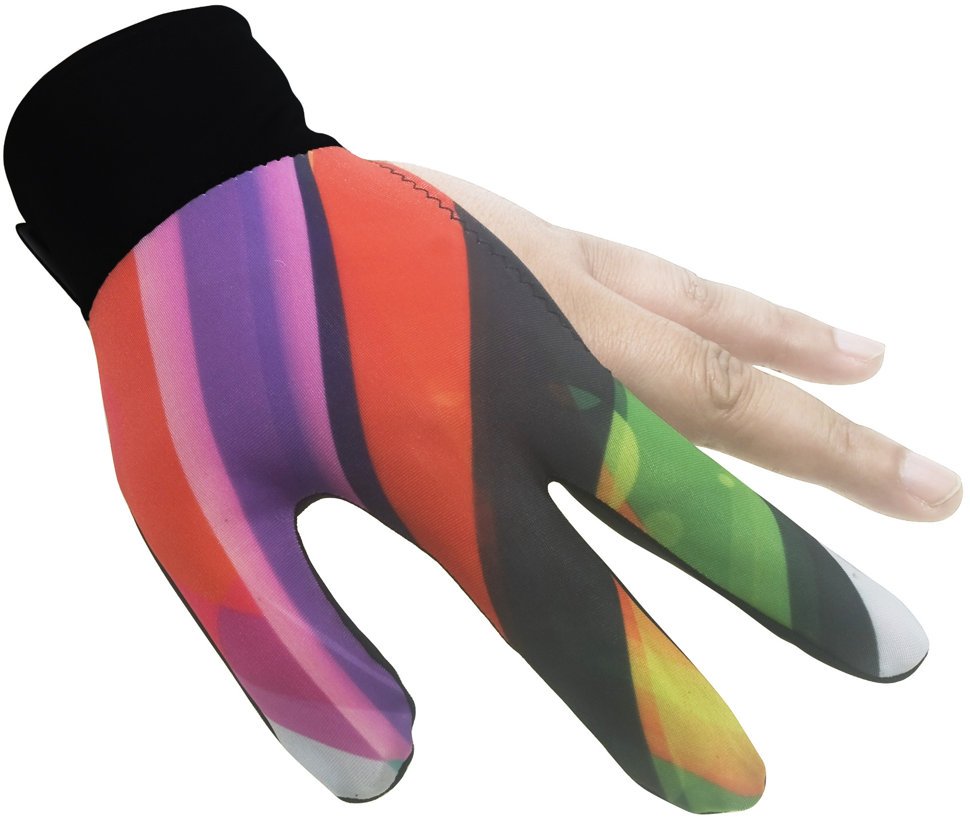 Alto elástico antideslizante resistente al desgaste transpirable de tres dedos guantes de billar guantes sunoke guantes de billar al por mayor