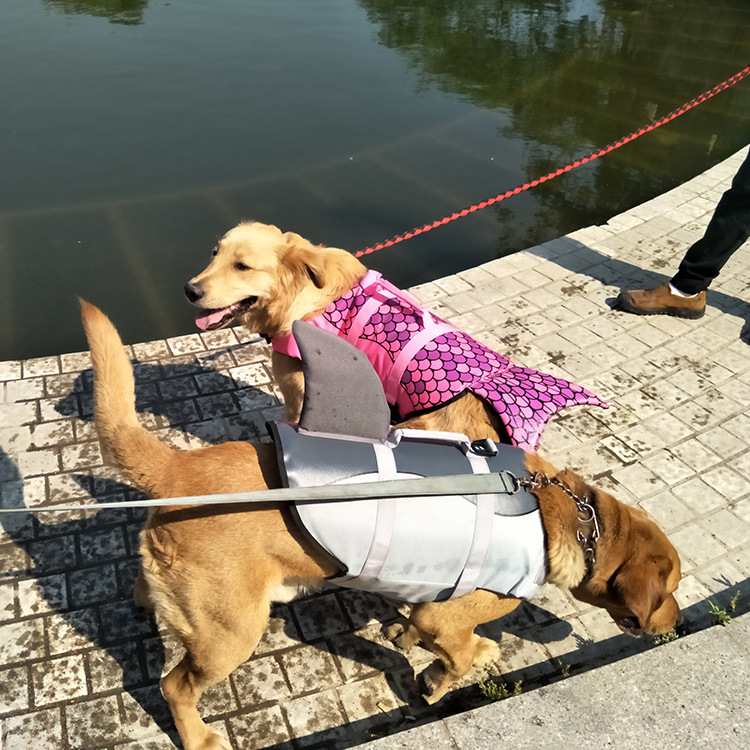 Colete salva-vidas para cães de estimação Tubarão