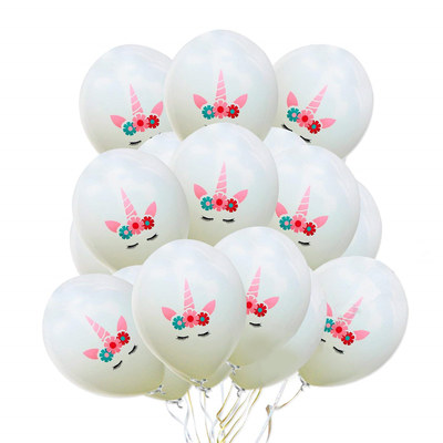 跨境热卖12寸2.8G彩色加厚独角兽乳胶气球 生日主题派对装饰用品