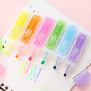 Capacious fluorescence marker, wholesale, 6 colors