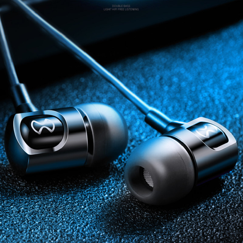 Di News new pattern three-dimensional Bass headset In ear Metal Line control earphone 3, 5mm Plug currency headset