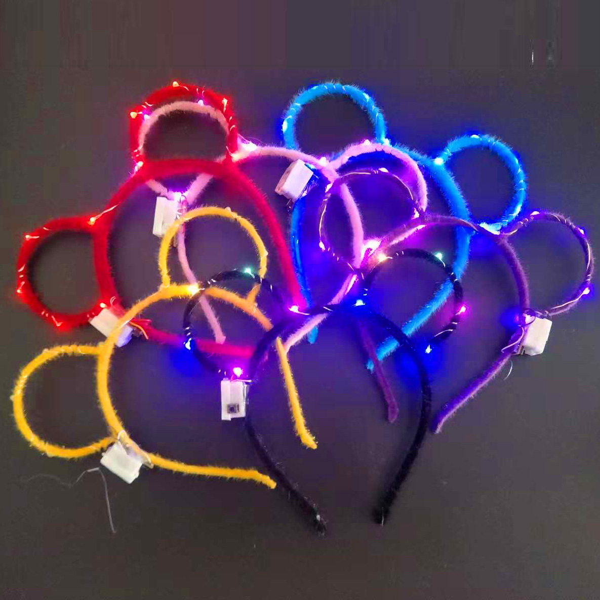 Luminous Cat Ears Flash Plastic Headdress display picture 13