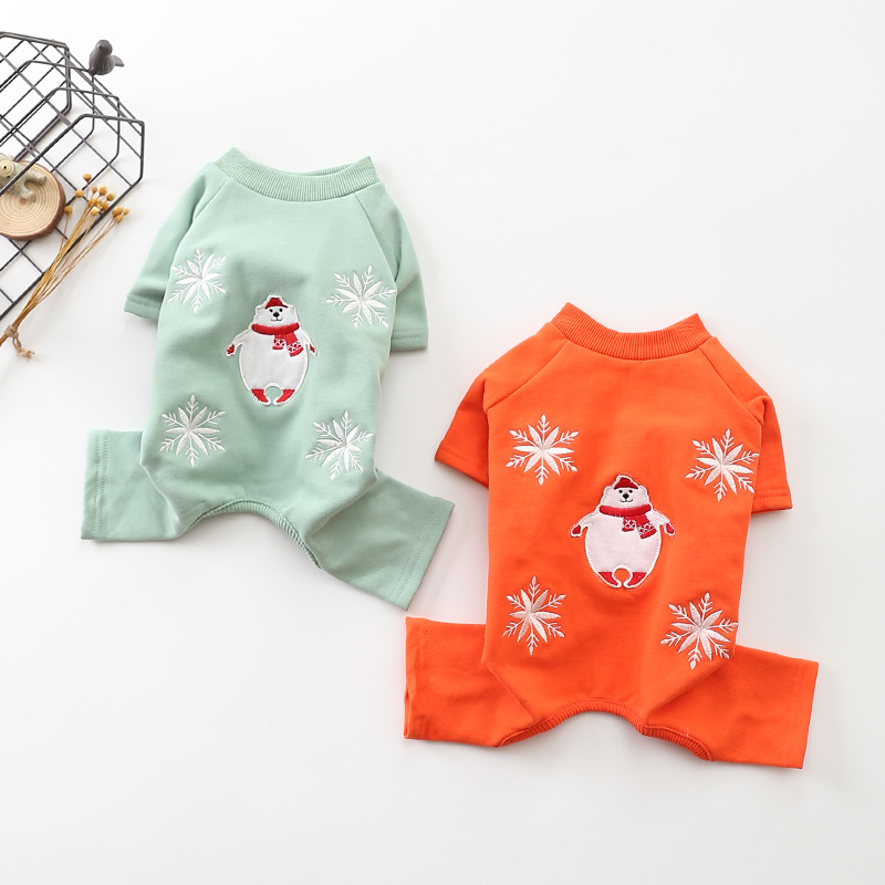 2018 autumn and winter New snowman conjoined pet clothes four-legged bear teddy dog clothes cotton manufacturers wholesale 2018 autumn and winter New snowman conjoined pet clothes four-legged bear teddy dog clothes cotton manufacturers wholesale