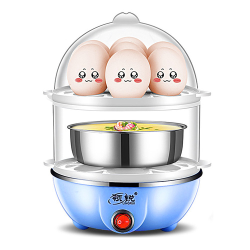 Wholesale Multilayer Electric Egg Cooker Household Automatic Power-Off Stainless Steel Steamer Breakfast Machine Gift Customization
