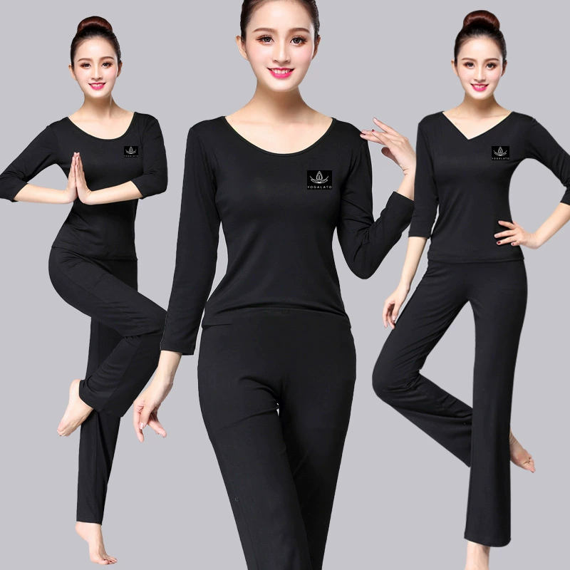 Одежда для йоги 2018 Новый Свободный Длинный средний короткий рукав профессиональная современная танцевальная одежда для тела тренировочный костюм женский модал
