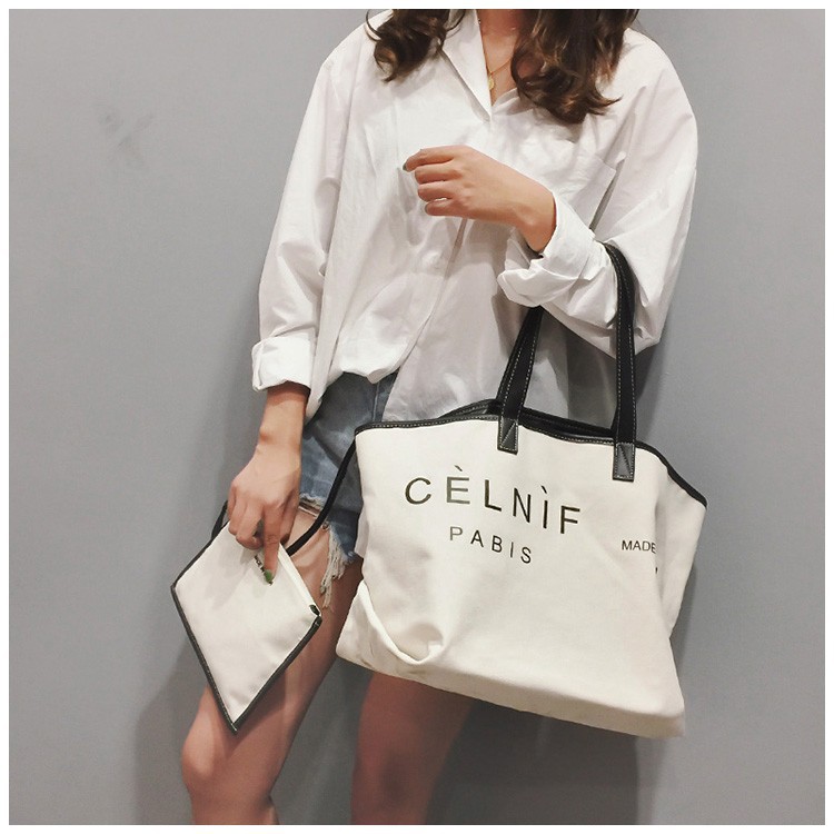 2018新款潮流女士單肩pu包女包時尚帆布包女單肩包定制托特包批發