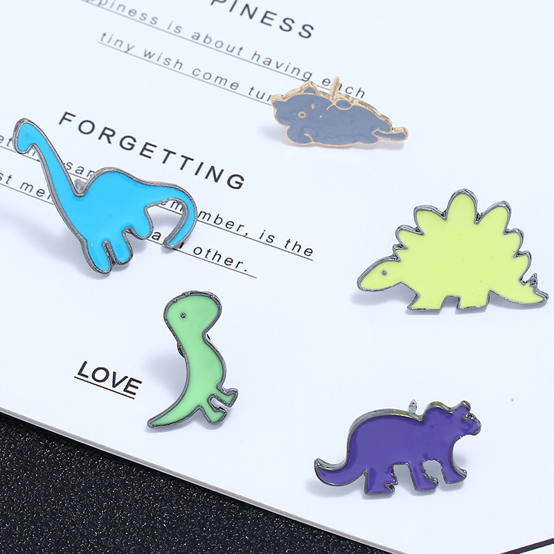 European and American Jewelry Cartoon Set Brooch Japanese Children's Fun Toy Dinosaur Series Brooch Shirt Sweater Pin European and American Jewelry Cartoon Set Brooch Japanese Children's Fun Toy Dinosaur Series Brooch Shirt Sweater Pin