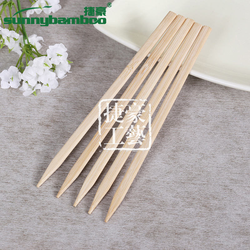 High-quality, thick, single-pointed, flat-string bamboo skewers for barbecue, multi-purpose skewers for oden, convenient bamboo skewer barbecue fork manufacturer wholesale detail image 4