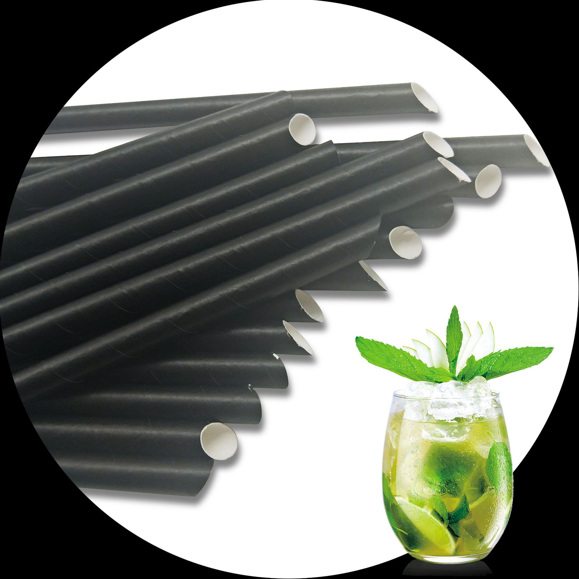 wholesale Colored paper straw disposable Paper quality straw goods in stock party decorate Art environmental protection straw Customizable