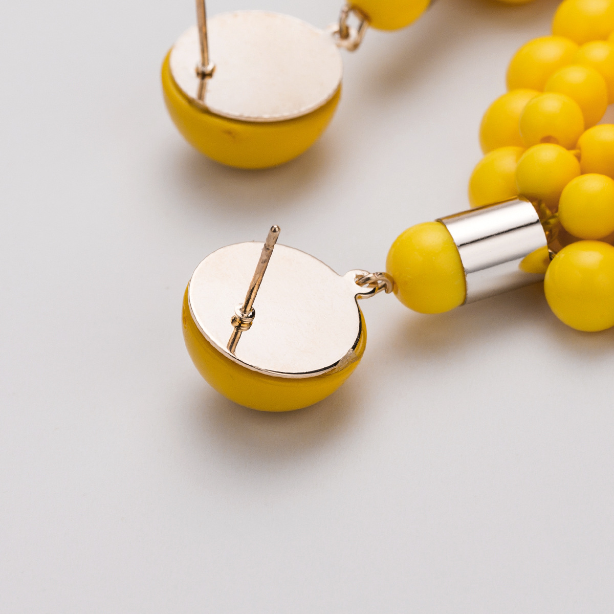 Alloy Fashion Geometric earring(Red yellow) NHJE1633-Red-yellow