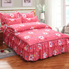 New four piece sets factory direct selling sanding twill bed skirt