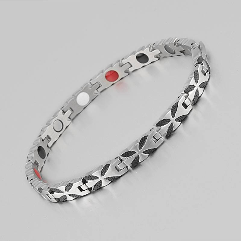 Estilo Vintage Estilo De Moda Geométrico Acero Titanio Enchapado Mujeres Pulsera Pulseras De Cadena Para Hombre display picture 7