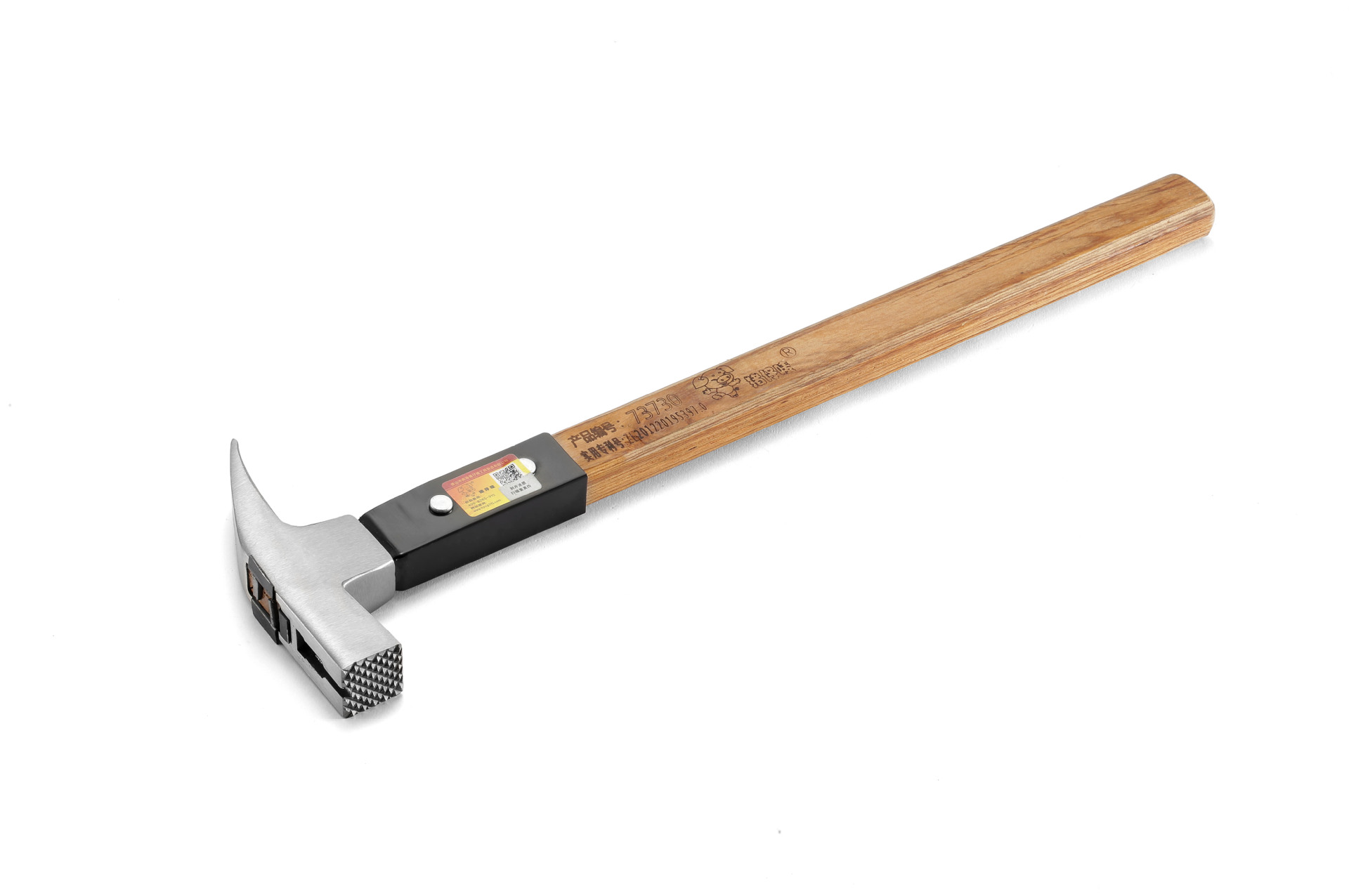 13安直角方头夹柄包铁牙面锤木工工具木匠工具手动工具五金工具