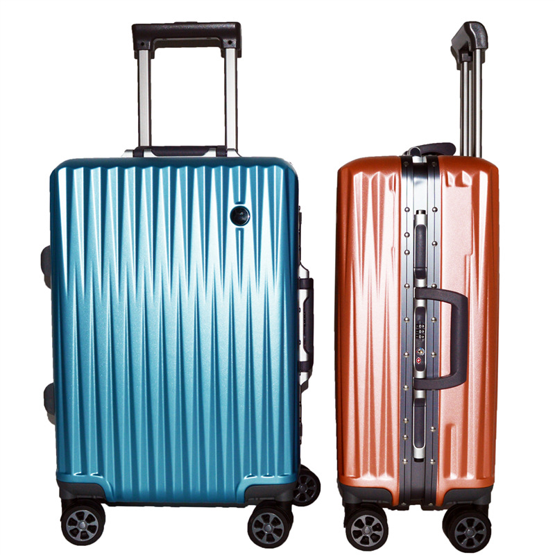 thickening Aluminum frame PC Draw bar box Fine grinding wear-resisting trunk high-grade Customs lock password Boarding case