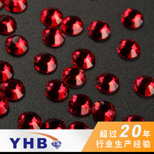 廠家熱銷爆款珍珠diy紅色圓形仿捷克鑽玻璃水鑽服飾配件燙鑽配飾