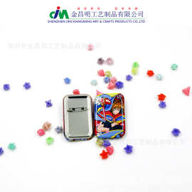 金昌明 精品礼品 长方形金属印刷襟章 马口铁浮雕徽章批发 展会赠