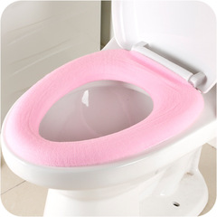Household round toilet seat cover, autumn and winter candy-colored O-shaped slip-on toilet cushion, round toilet seat cover, warming toilet seat cushion