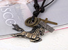 Retro leather necklace, European style, genuine leather, wholesale